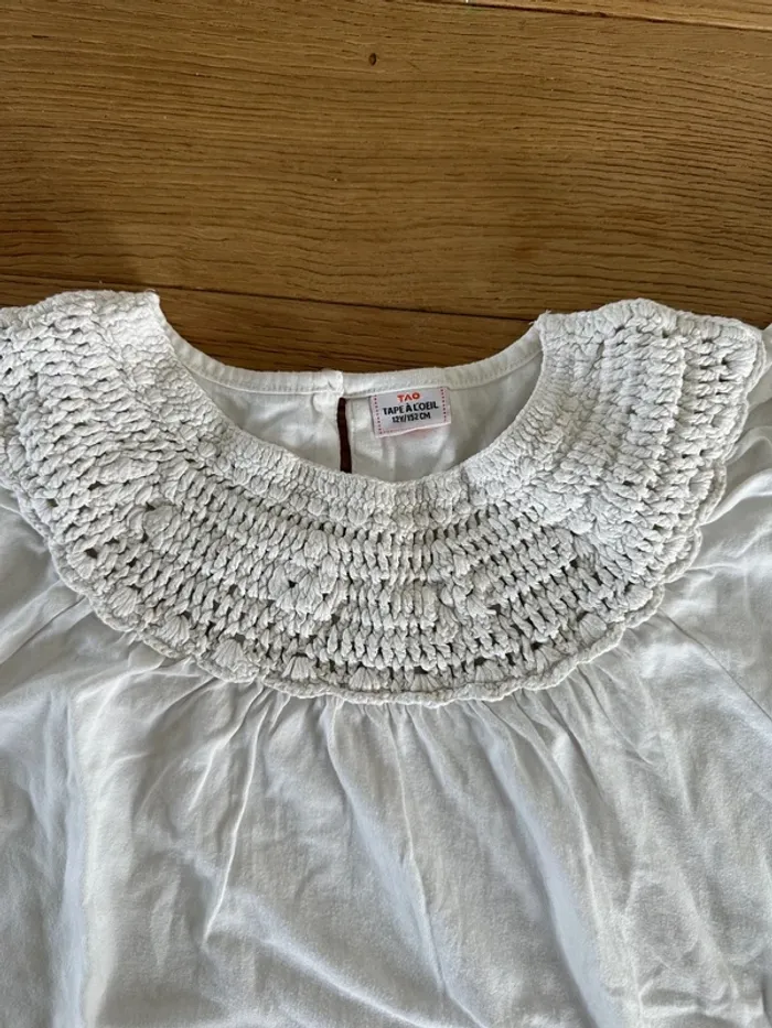 TEE shirt blanc crochet - photo numéro 2