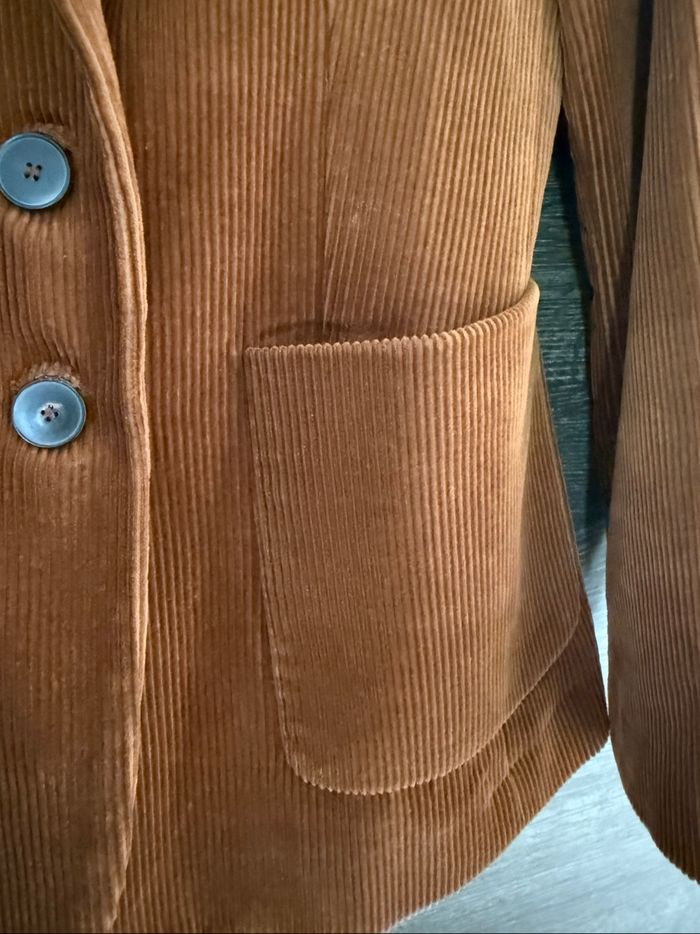 Blazer en velours côtelé camel Mango T36 - photo numéro 2