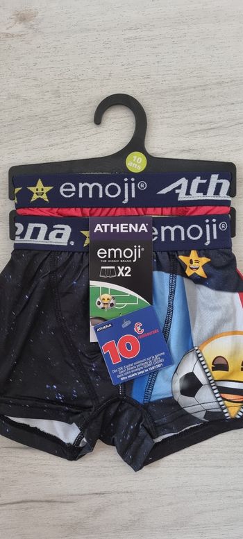 Lot de 2 boxers athena emoji 10 ans