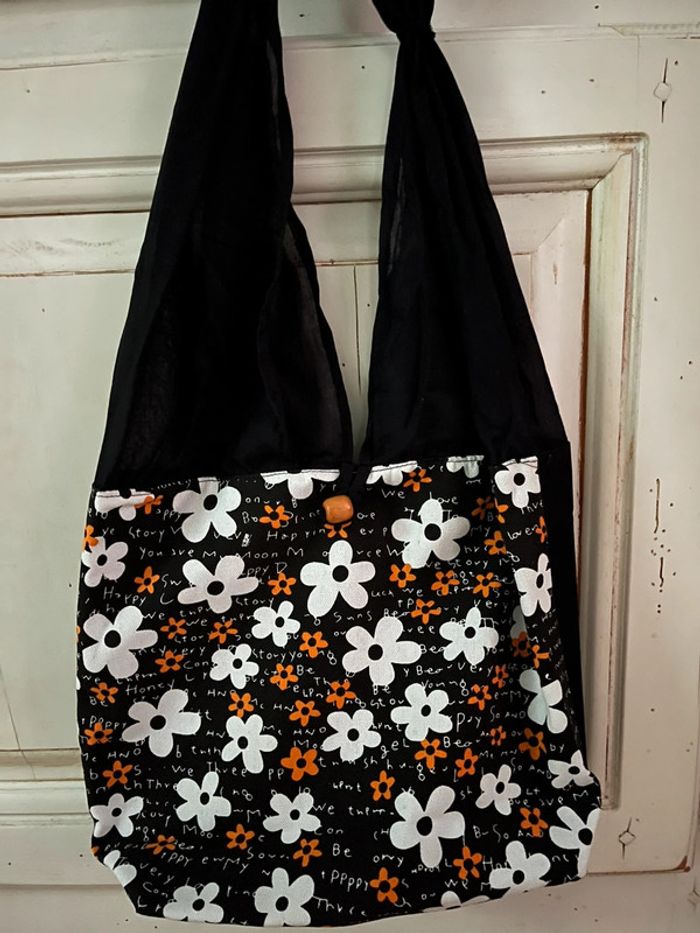 Sac en tissu à fleurs - photo numéro 2