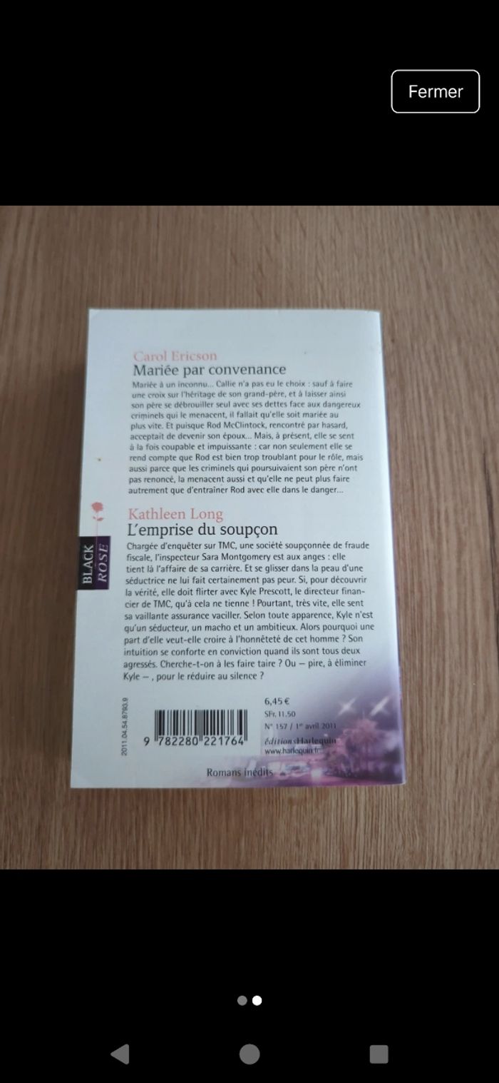 Double livre mariée par convenance et l'empire du soupçon - photo numéro 2