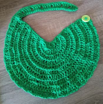 le bavoir en coton vert