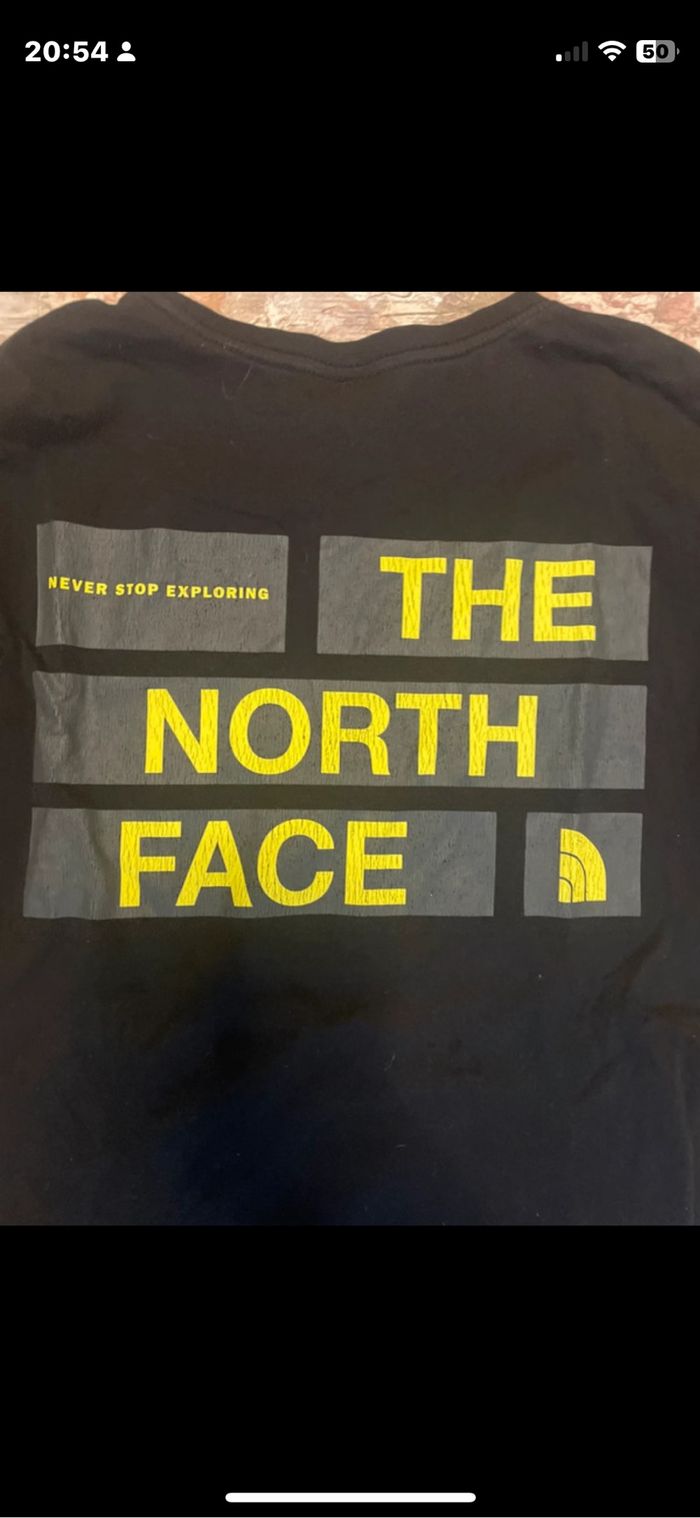 tee shirt north face noir à motif - photo numéro 4
