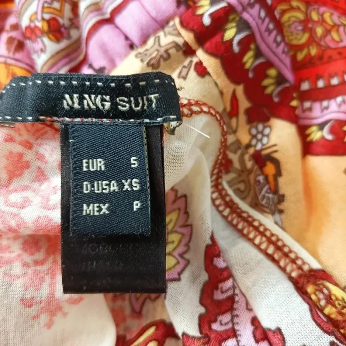 Top dos nu boho Mango imprimé multicolore volants – taille S - photo numéro 7