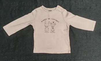 T-shirt rose KIABI 6 mois fille bande de copines