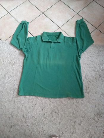 🐿polo coton vert XXL Kiabi T44