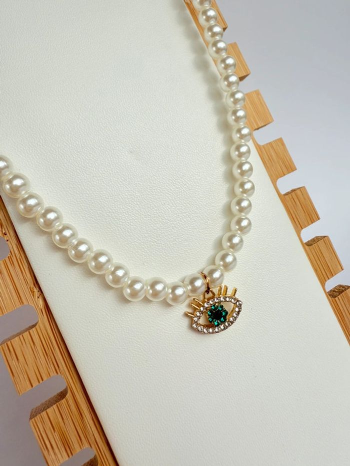 Collier perle et strass