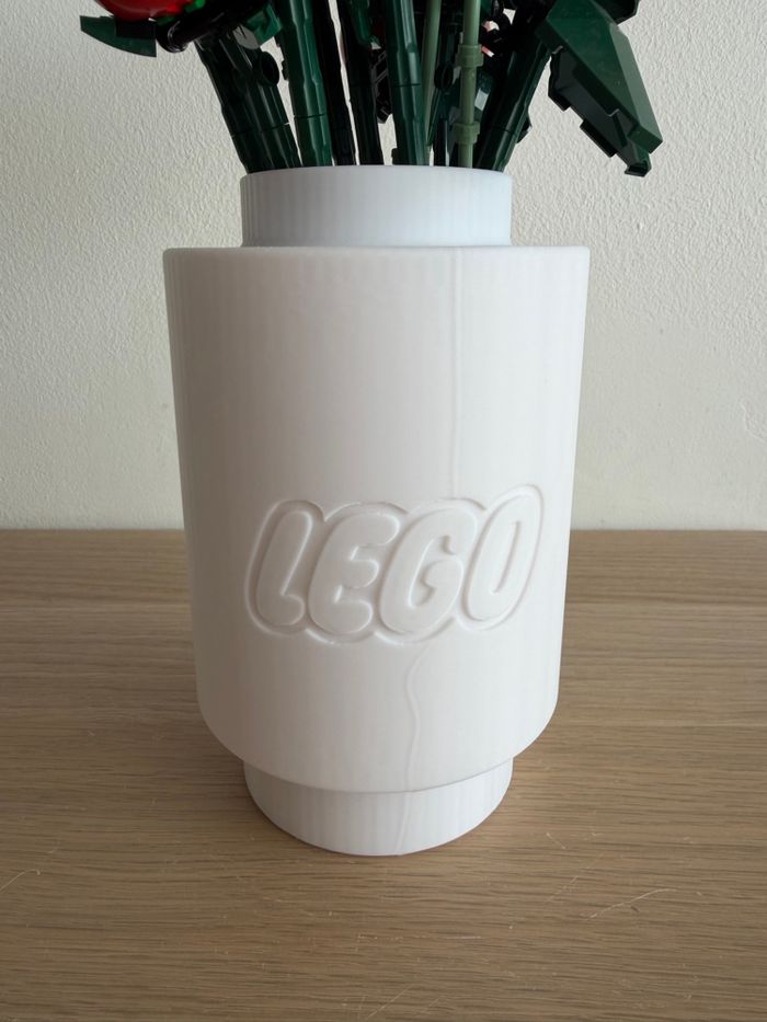 Vase écriture lego idéal fleurs lego botanicals 3D - photo numéro 3