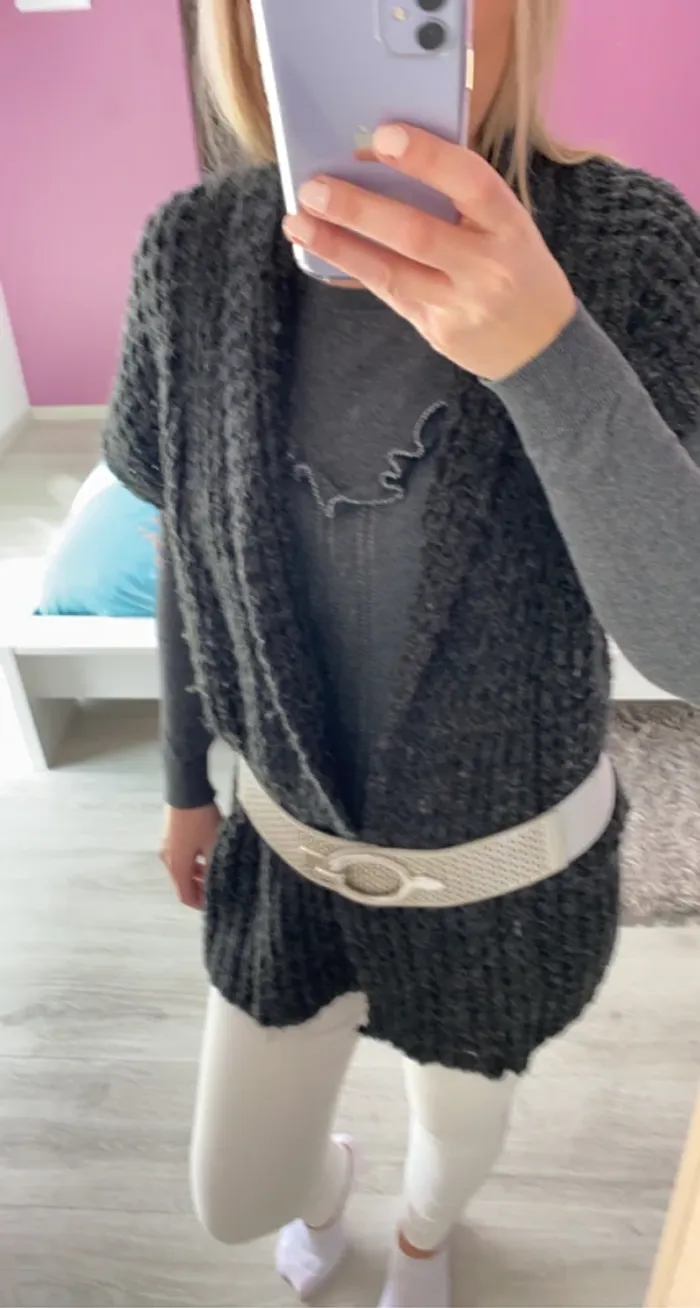 Gilet laine jcl taille unique - photo numéro 2
