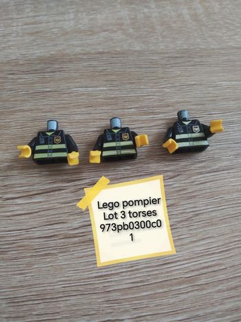 Lego pompier lot 3 torses