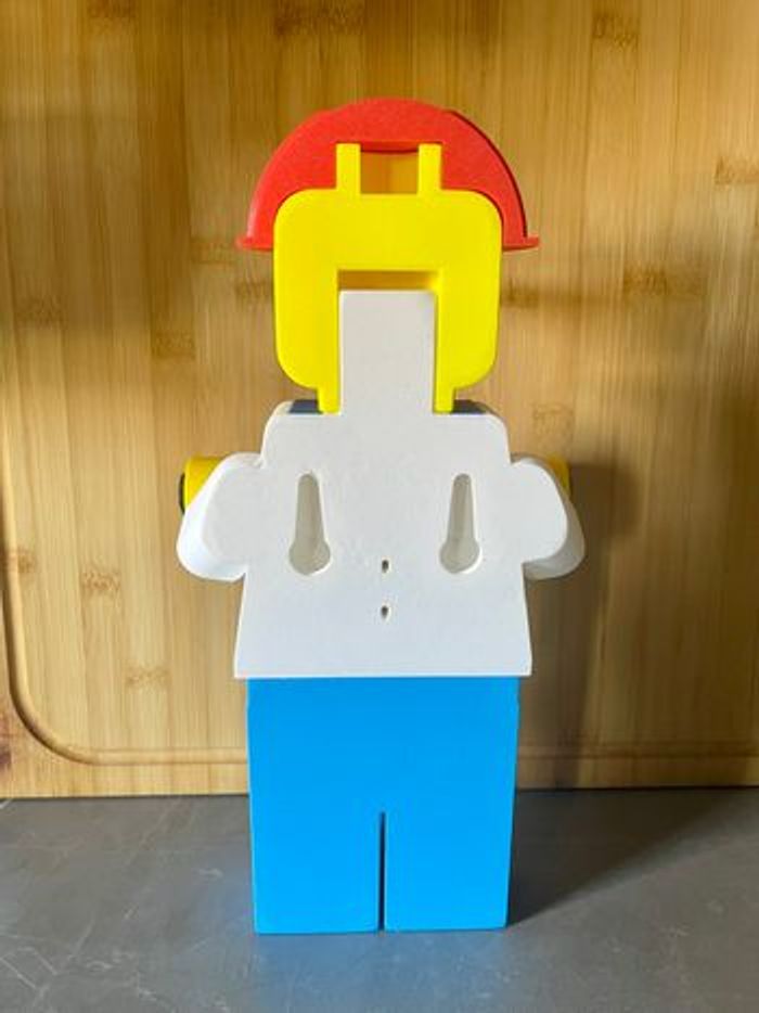 Porte-Papier Toilette Style Lego Travailleur – Déco Fun & Originale Salle de Bain - photo numéro 5