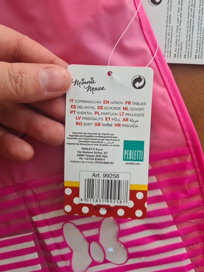 Tablier Disney Minnie Mouse 3/4 ans neuf - photo numéro 2