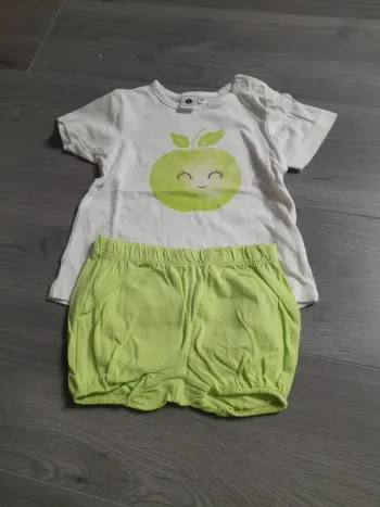 Ensemble T-shirt/ Short 12 mois fille Grain de blé