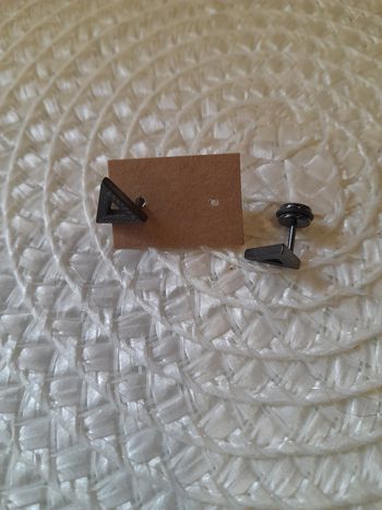 Paire de boucle d oreille triangle