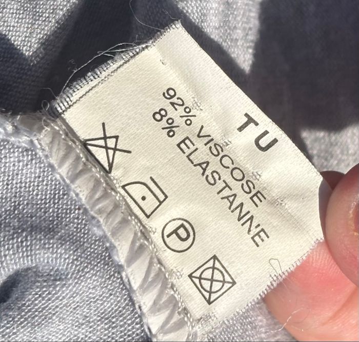 🩶 T-shirt gris à manches longues Voyelle – Taille unique - photo numéro 5