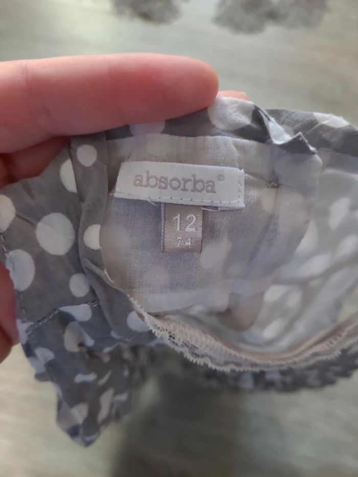 Robe été grise et blanche à pois Absorba - photo numéro 5