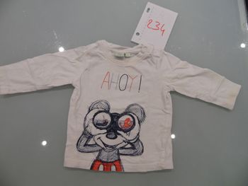 t-shirt 6 mois manche longue disney mickey