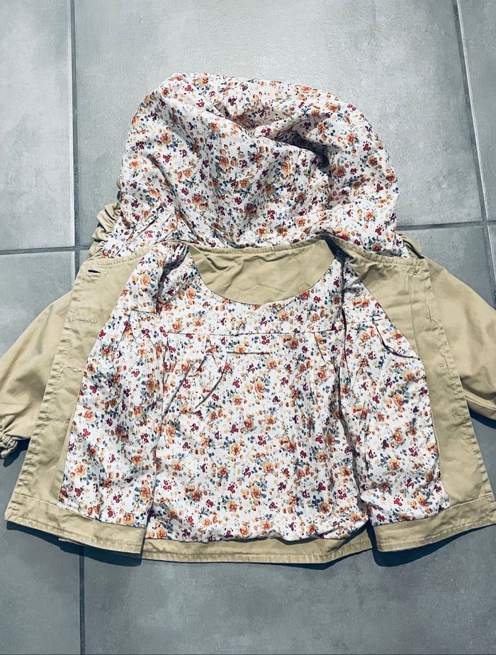 Veste mi-saison trench coupe-vent bébé fille Temu 6-9 mois - photo numéro 3