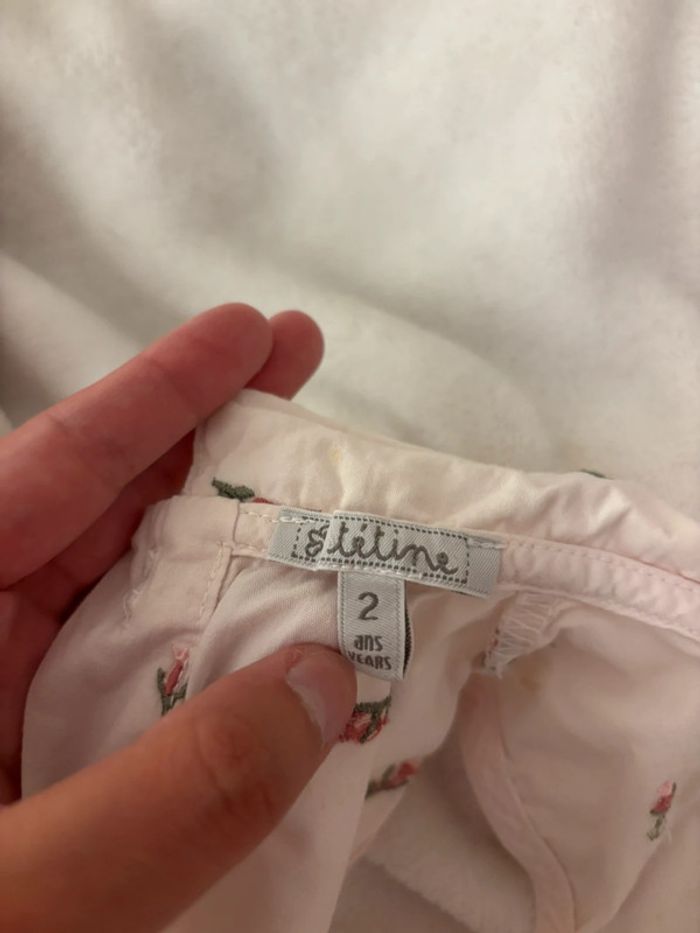 Blouse/Robe sans manches à fleurs Tétine - 2 ans - photo numéro 3