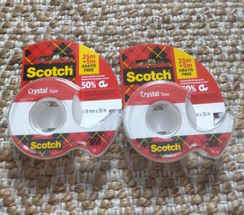 Lot ruban adhésif crystal Scotch