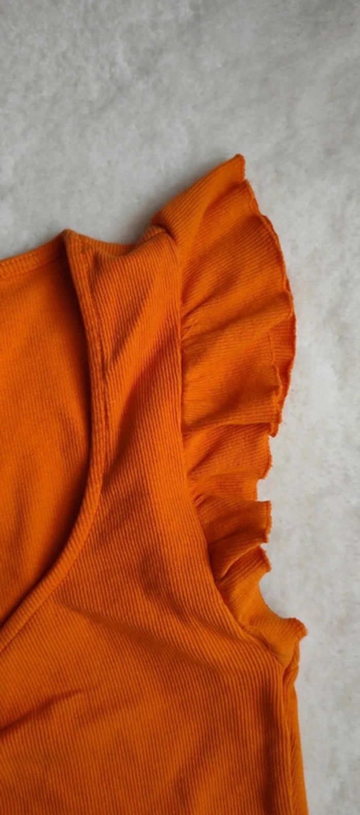 Croc top Zara orange L coton élasthanne - photo numéro 8