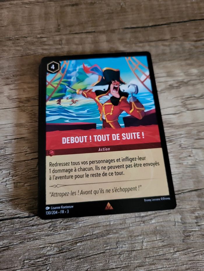 Carte Lorcana rare "Debout tout de suite"