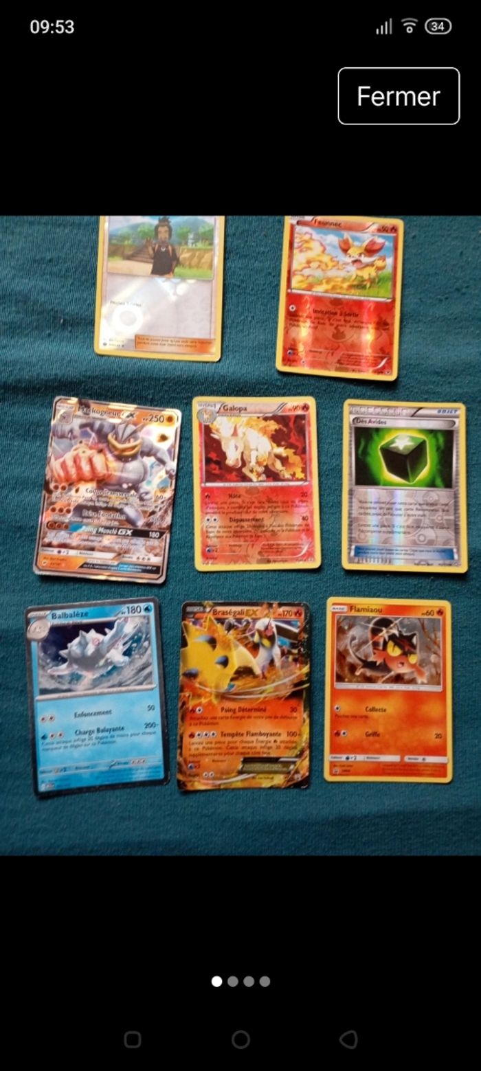 Lot carte pokémon