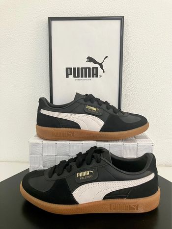 Puma Palermo Premium Laether Trainers Black / Warm White