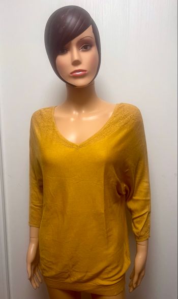 Pull moutarde camaïeu