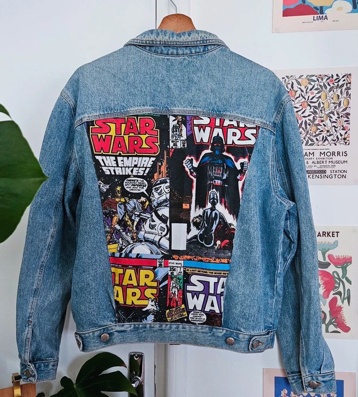 Veste en jean upcyclée Star Wars