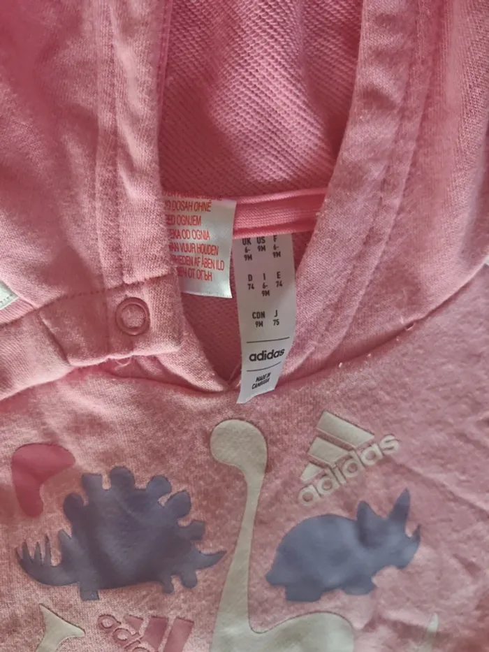 Ensemble jogging Adidas rose 6 9 mois - photo numéro 2