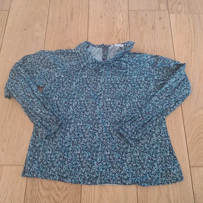 Blouse chemisier bleu Monoprix kids 8 ans liberty