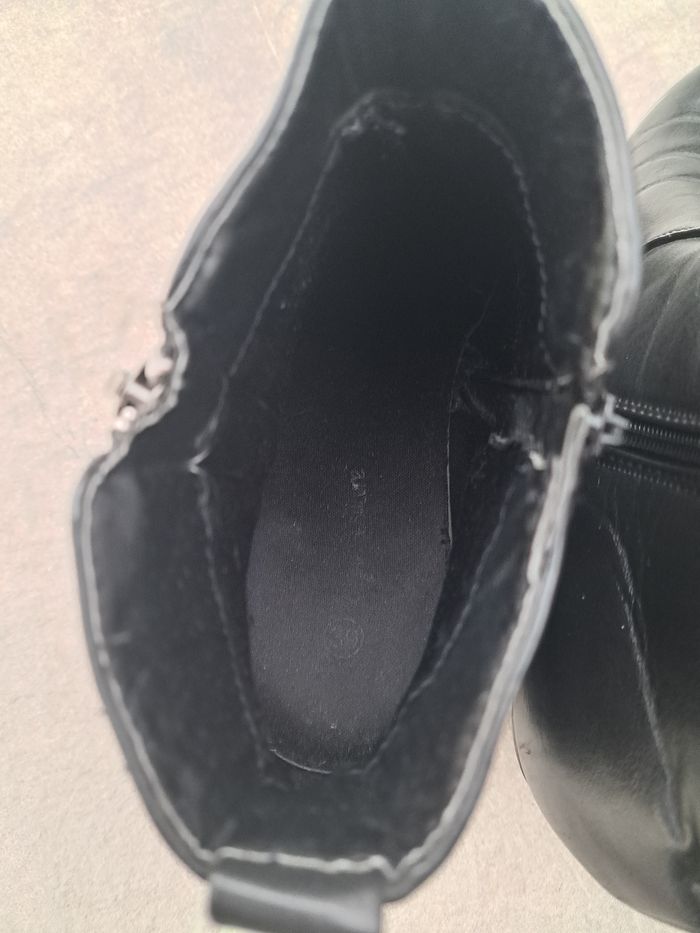 Bottines à talons noir simili cuir 👢 - photo numéro 6