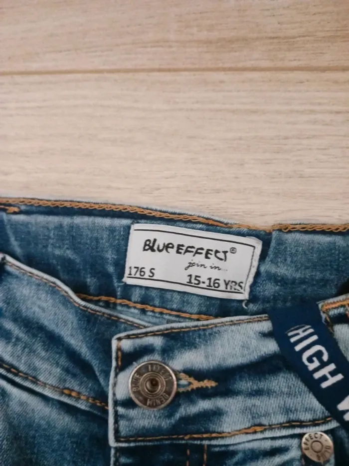 Jean fille marque Blue Effect High waist 15 / 16 ans - photo numéro 4