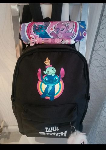 Ensemble sac à dos, trousse,stylo Stitch et Angel 🎒