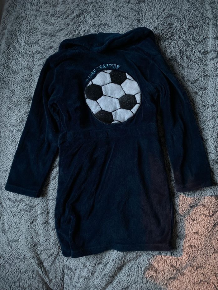 Robe de chambre / peignoir en polaire motif foot - 8 ans - photo numéro 3