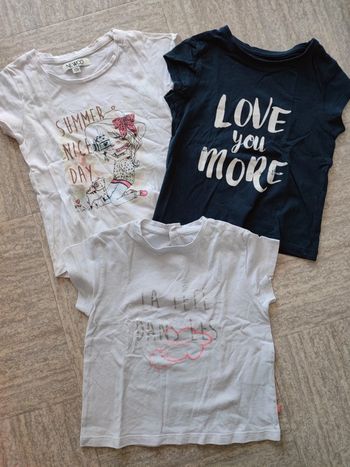 Lot de 3 t-shirts fille 3 ans