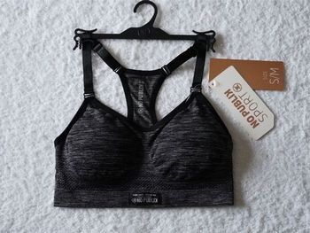 Soutien gorge ou Brassière de sport noir/gris chiné neuf No Publik pour Femme Taille : S/M (36/38)