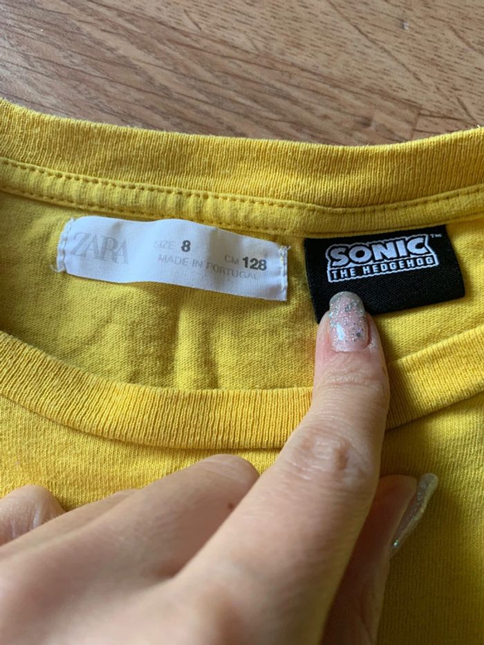 T-shirt sonique t8 ans - photo numéro 3