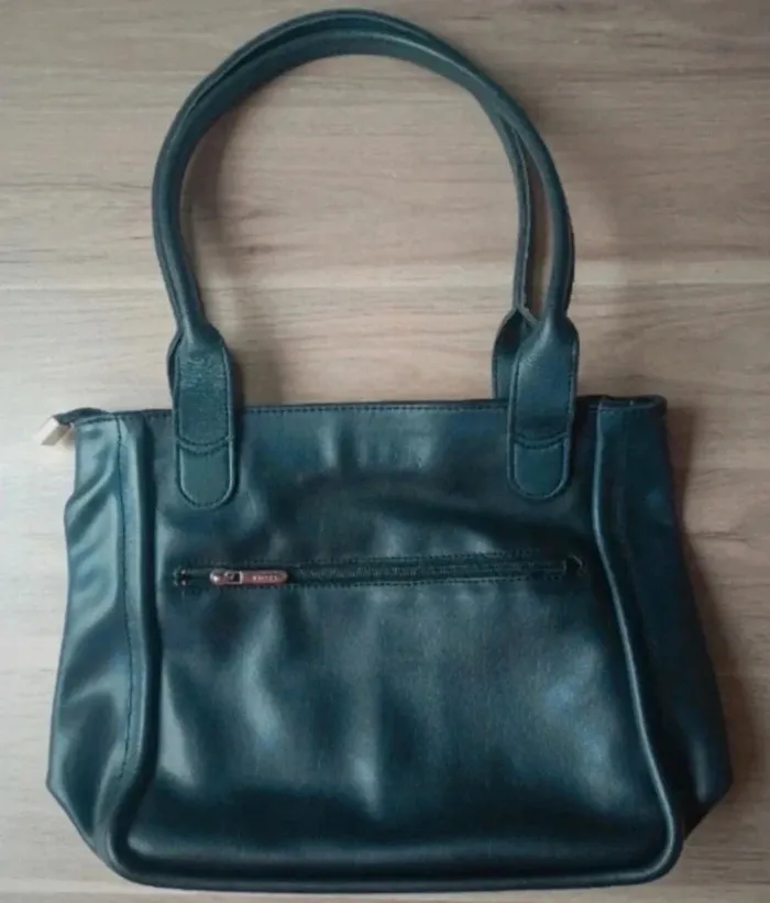 Sac en cuir de veau noir - Texier 30 x 20 cm poches multiples - photo numéro 3