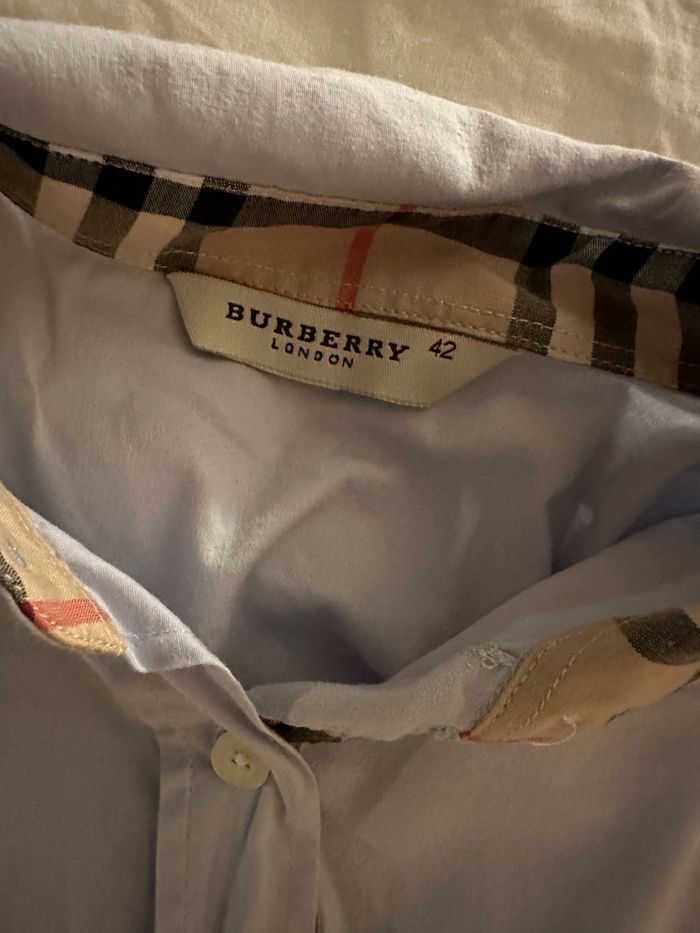 Chemise bleu ciel Burberry Taille 42 - photo numéro 4