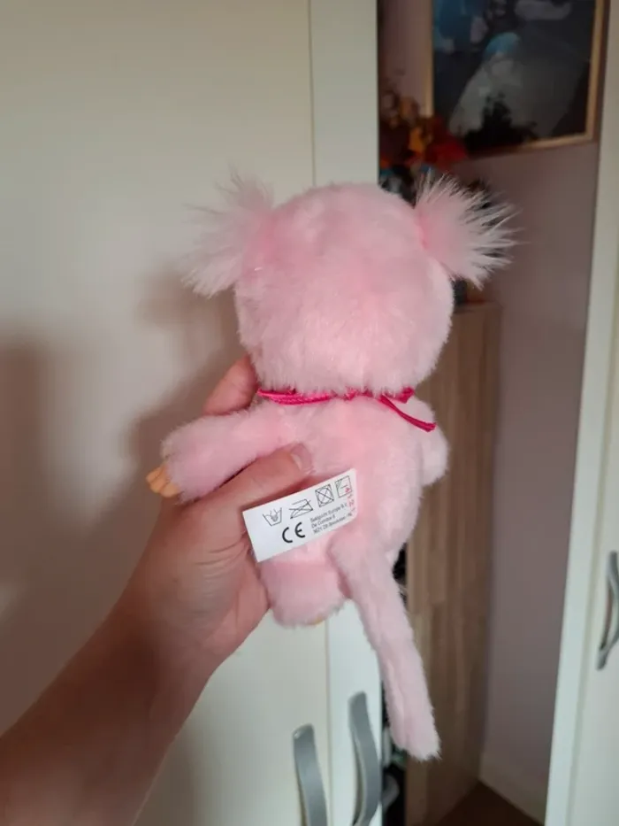 Peluche monchhichi rose - photo numéro 3