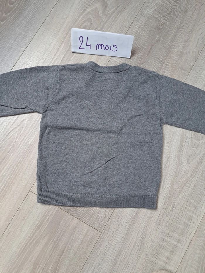 Gilet gris 24 mois - photo numéro 3