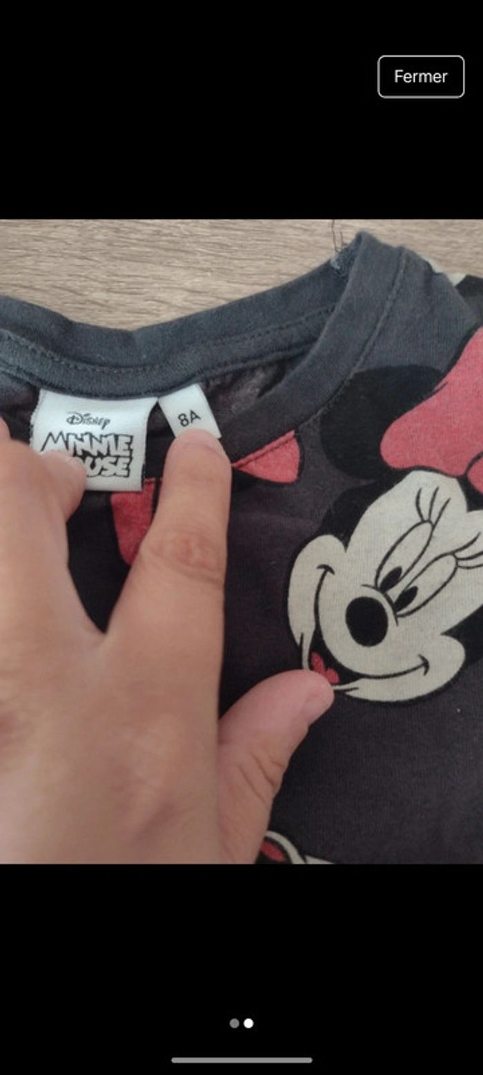Tee shirt fille taille 8 ans Disney Minnie mouse - photo numéro 2