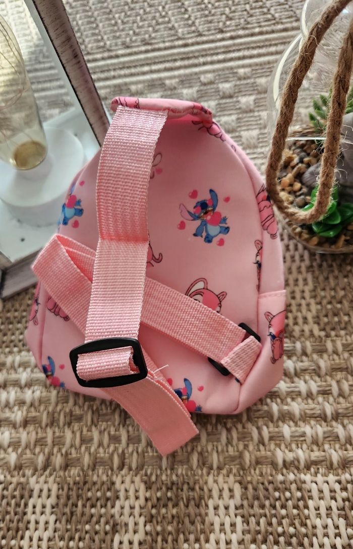 Petit sac à dos bandoulière rose Stitch Angel - photo numéro 5