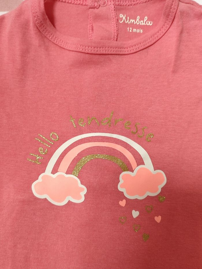 Pyjama une pièce bébé fille - Arc-en-ciel - 12 mois - Proche du neuf - Kimbaloo - photo numéro 4