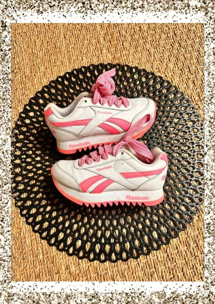 Baskets rose blanche compensée