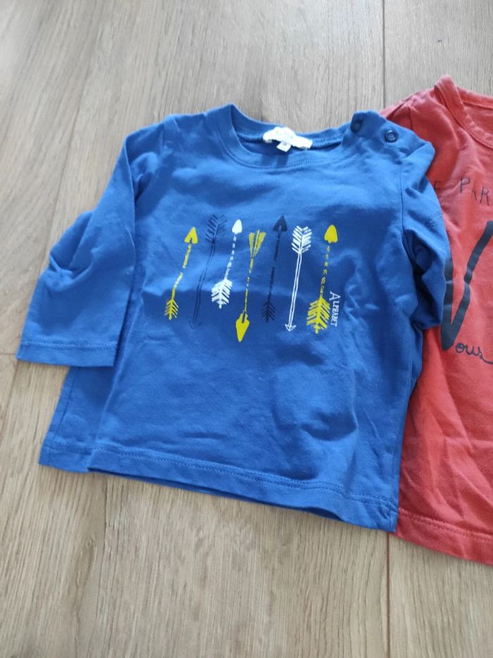 Lot de 3 t-shirt manches longues 6 mois - photo numéro 4