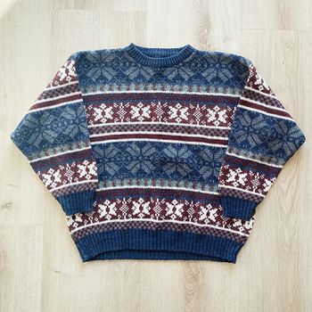 Vintage Pull d'Hiver Homme Exclusive Winter Y2K Warmwear en très bon état (Taille L)