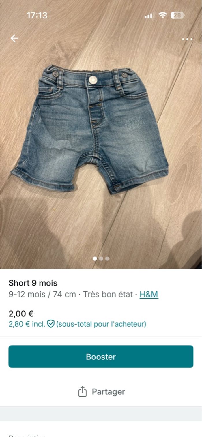 Short 9 mois